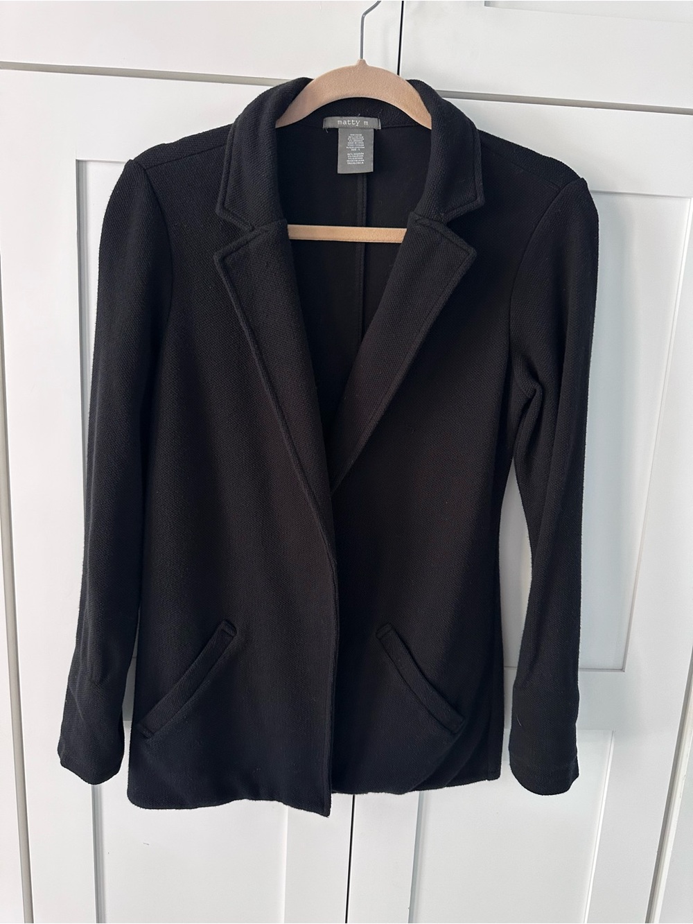 Marty M Charcoal Black Women's Blazer Jacket - Casual Tailored Coat